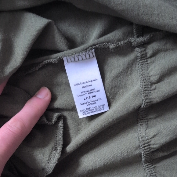 5 for $25: Time and Tru Olive Green Mini Dress - Picture 3 of 3